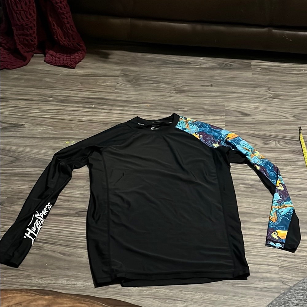HUGE SPORTS Swim Shirts Long Sleeve UPF 50+ Rash Guard Sun Shirts Size L